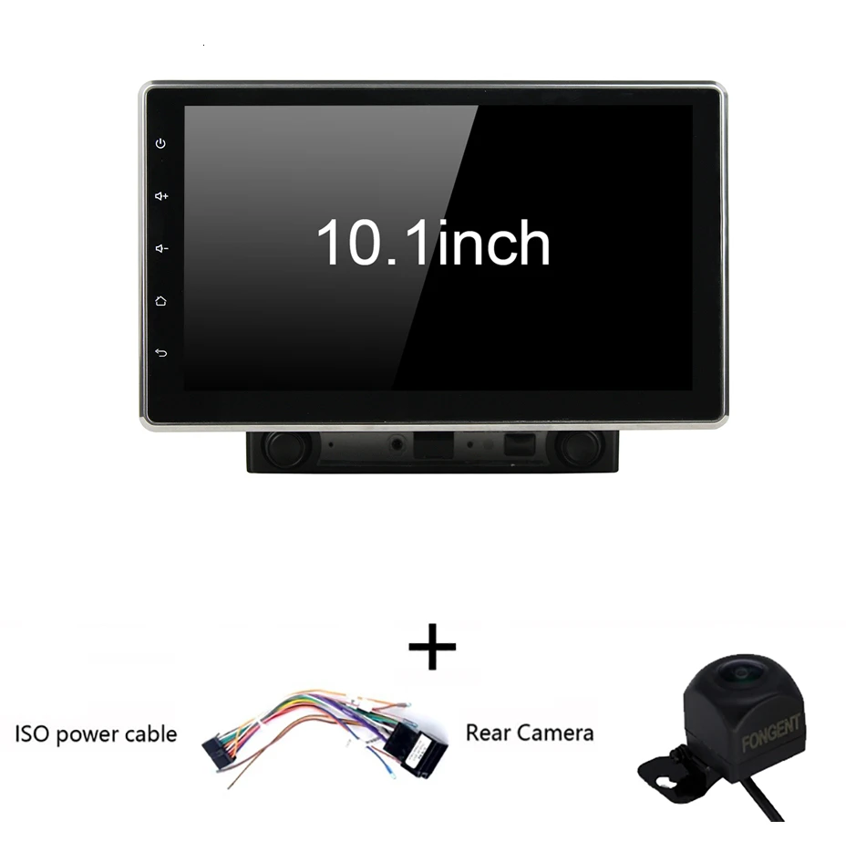 Для VW toyota Honda Nissan KIA hyundai Ford автомобильный 10," Android 9,0 dvd-плеер gps Автомобильный Радио регулируемый экран для универсального - Цвет: ISO cable camera