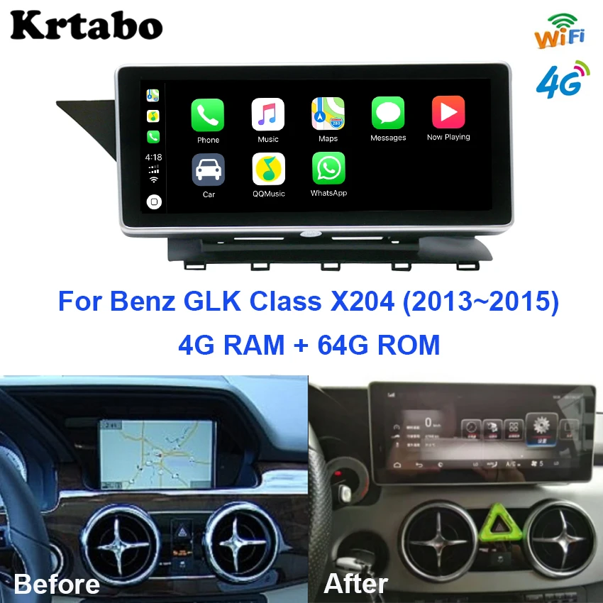 Sale Car radio Android multimedia audio player For Mercedes Benz GLK X204 2013-2015 10.25 inch touch screen GPS Support Carplay 0