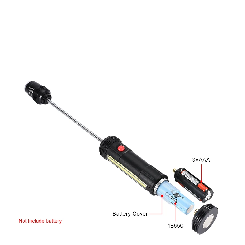 Baratos GIJOE LED luz de trabajo 18650 LM luz de trabajo portátil lámpara para barbacoa magnética impermeable usb recargable zoom uso 1 * linterna de batería