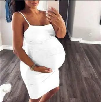 

Women's Camisole Pregnant Dress Casual Summer Sleeveless Sling Pregnant Mother Maternity Dresses Sundress Beachwear
