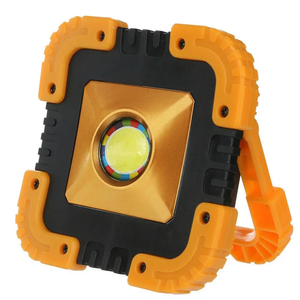 TYPE 1 YELLOW 100W Перезаряжаемые светодиодный COB рабочий светильник Кемпинг Безопасности световой поток лампы светильник аварийного COB светодиодный Портативный Точечный светильник 1200mA литий Батарея - Испускаемый цвет: TYPE 1 YELLOW