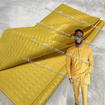 

5 Yards New color African atiku fabric good quality hot selling pure color atiku for men cotton lace