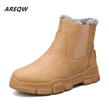 

2019 Winter Men Boots Ankle Genuine Leather Men's Cowboy Western Martin Chelsea Boots Comfortable Fashion High Quality