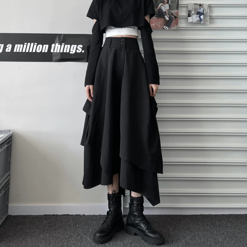 Cheap wholesale 2021 spring summer autumn new fashion casual sexy women  Skirt woman female OL long skirt black skirt Vy1466