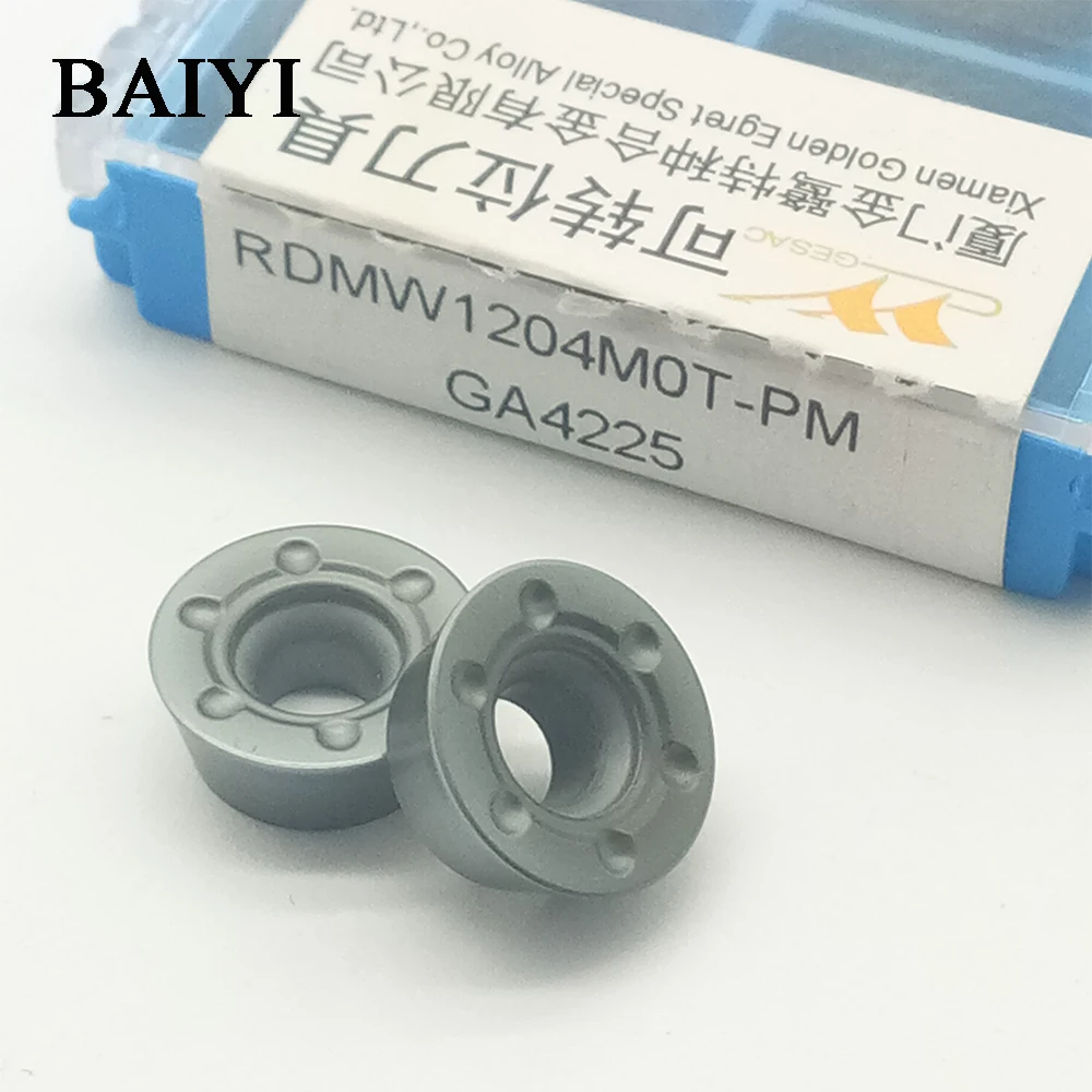 

10pcs RDMW1204M0T-PM GA4225 R6 for EMRW-6R series face mill the external tools blade carbide milling inserts