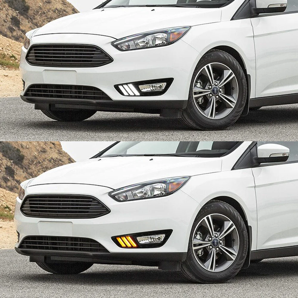CSCSNL 2 шт. для Ford Focus 4 2015 2016 2017 2018 DRL дневные ходовые огни противотуманные фары с