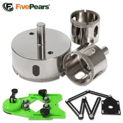 FivePears – perceuse à diamant pour carreaux de porcelaine, scie à trous/jeu de couronnes/scie à tasse, gabarit de localisation des trous règle en céramique outils de carrelage 