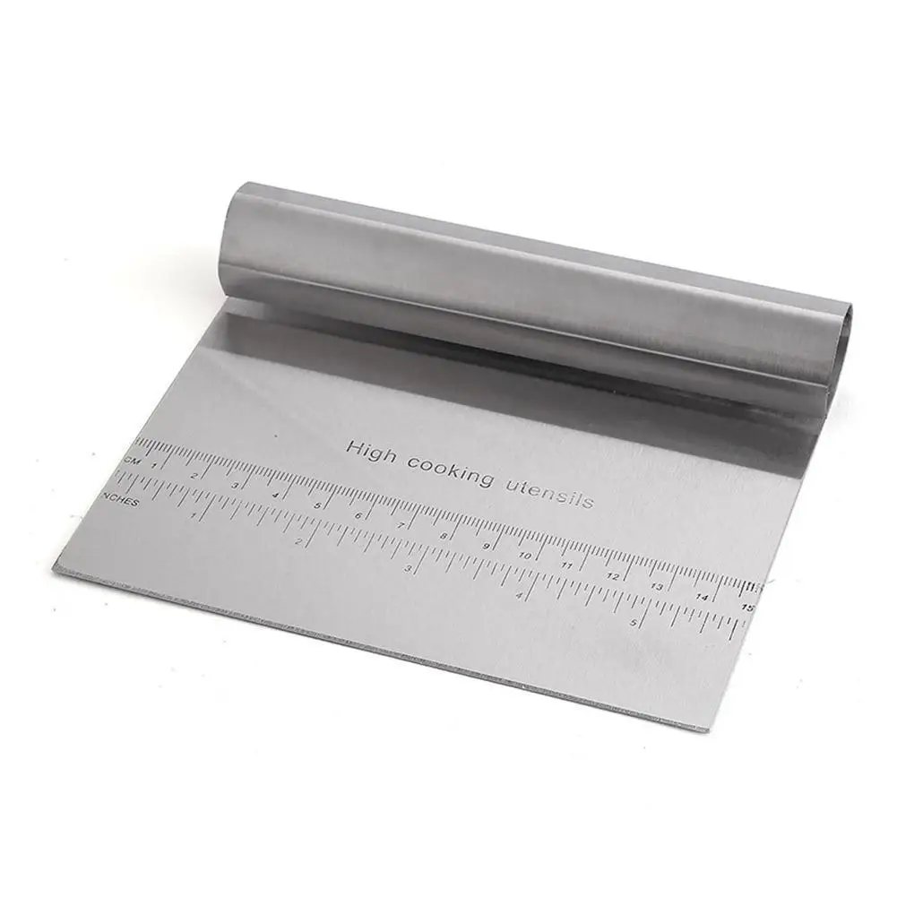 

Stainless Steel Pizza Dough Scraper Cutter Kitchen Cake Tool Flour Edge Cake Spatula Scraper Supplies Pastry Cream Gadge Ca E1Z7