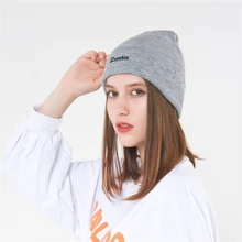 Теплая шапочка, Модные осенние шапки для женщин, зимняя Фирменная Новинка, вязаная шапочка из хлопка, женские шапки бини, женская шапочка