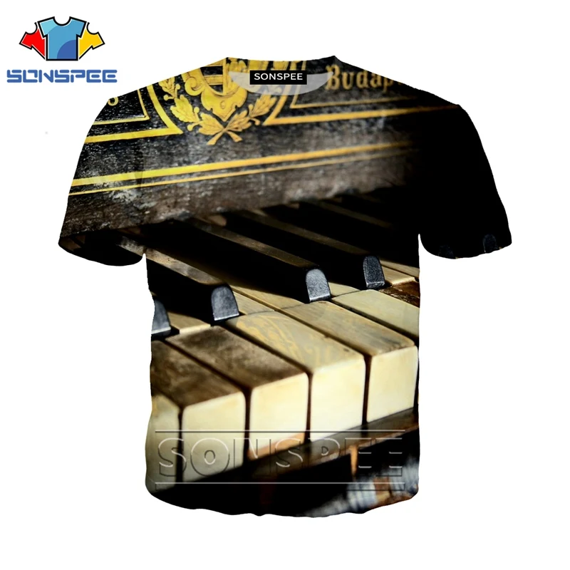 Anime 3d print hip hop t shirt Men street Women piano fashion t-shirt rock kid Harajuku top tees Funny shirts homme tshirt A56
