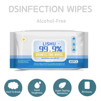 

Alcohol-free Wipes Wet Wipe Tissue Clean Hand Health Care 80 wipes/pack