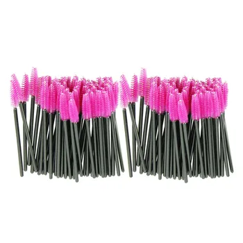 

100pcs/lot Disposable Eyelash Brush Make Up Brush Pink synthetic fiber One-Off Eyelash Brush