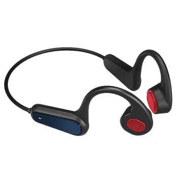 

Painless Headset Earbud Compact and Portable Carry Convenient A9 Wireless Bone Conduction Headphone Bluetooth Earphone Red & Bla