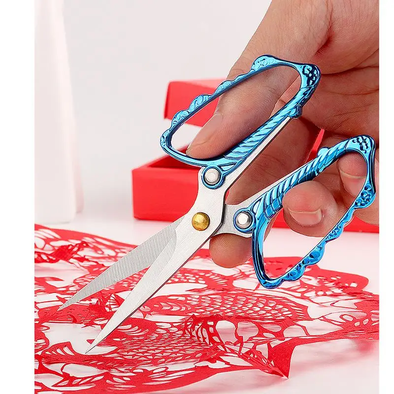 Vintage Retro Stainless Steel Tip Scissors Embroidery Sewing Shears Handicraft DIY Tools For Antique Sewing sewing scissors,craft scissors,sewing supplies