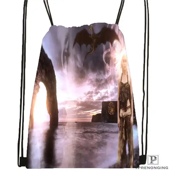 

Custom Game-of-Thrones@02- Drawstring Backpack Bag Cute Daypack Kids Satchel (Black Back) 31x40cm#180611-01-29