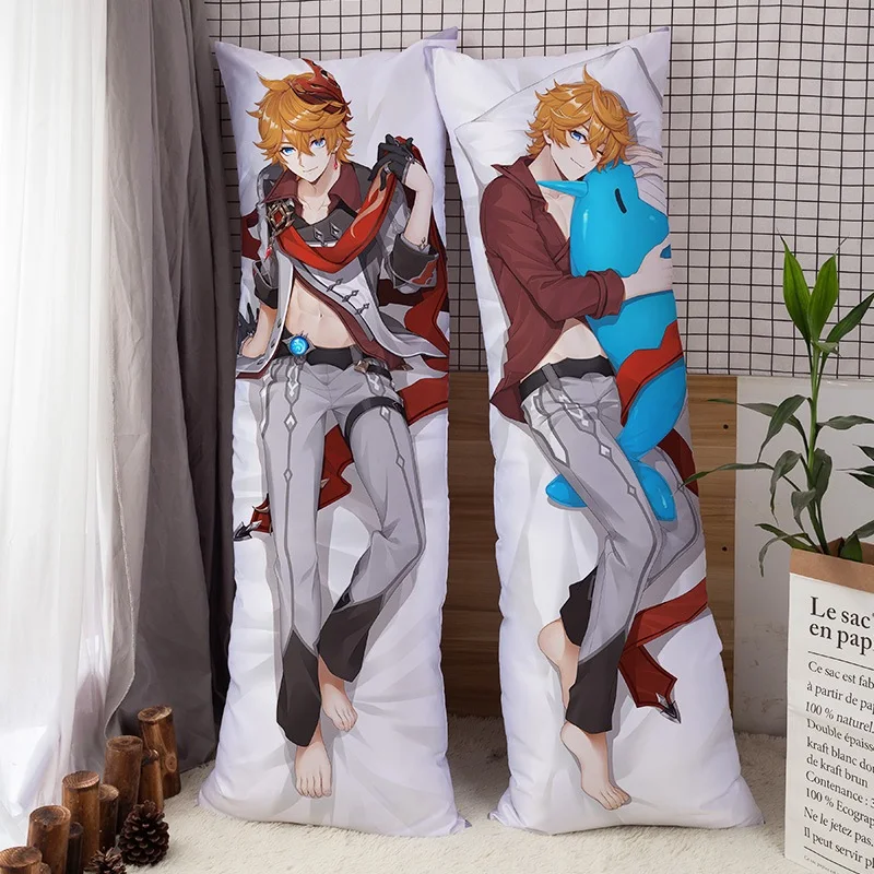 

2D Genshin Impact Dakimakura Handsome Tartaglia Pillow Cover Hugging Body Pillowcase Anime Game Pillowcase Otaku Pilow 150X50