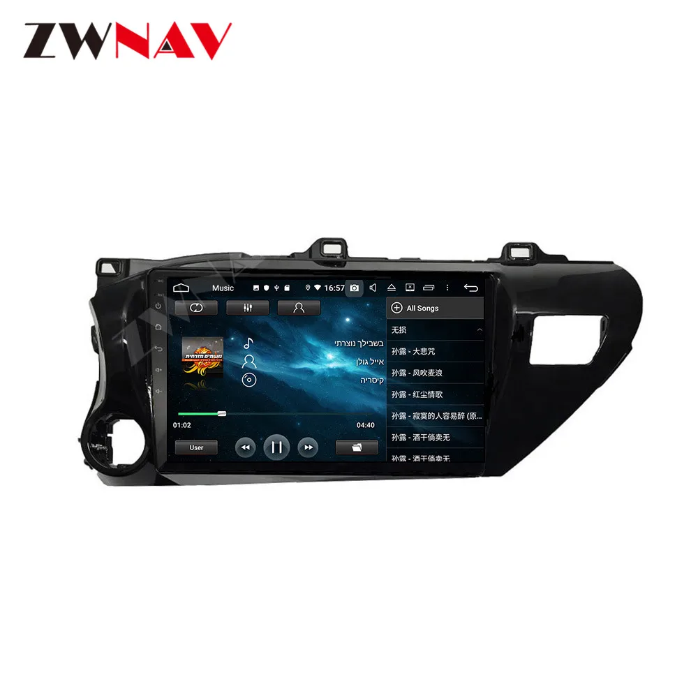 For Toyota Hilux Pick Up AN120 2015 -2020 Android IPS Screen PX6 DSP Car No DVD GPS Multimedia Player Head Unit Radio Navi Audio
