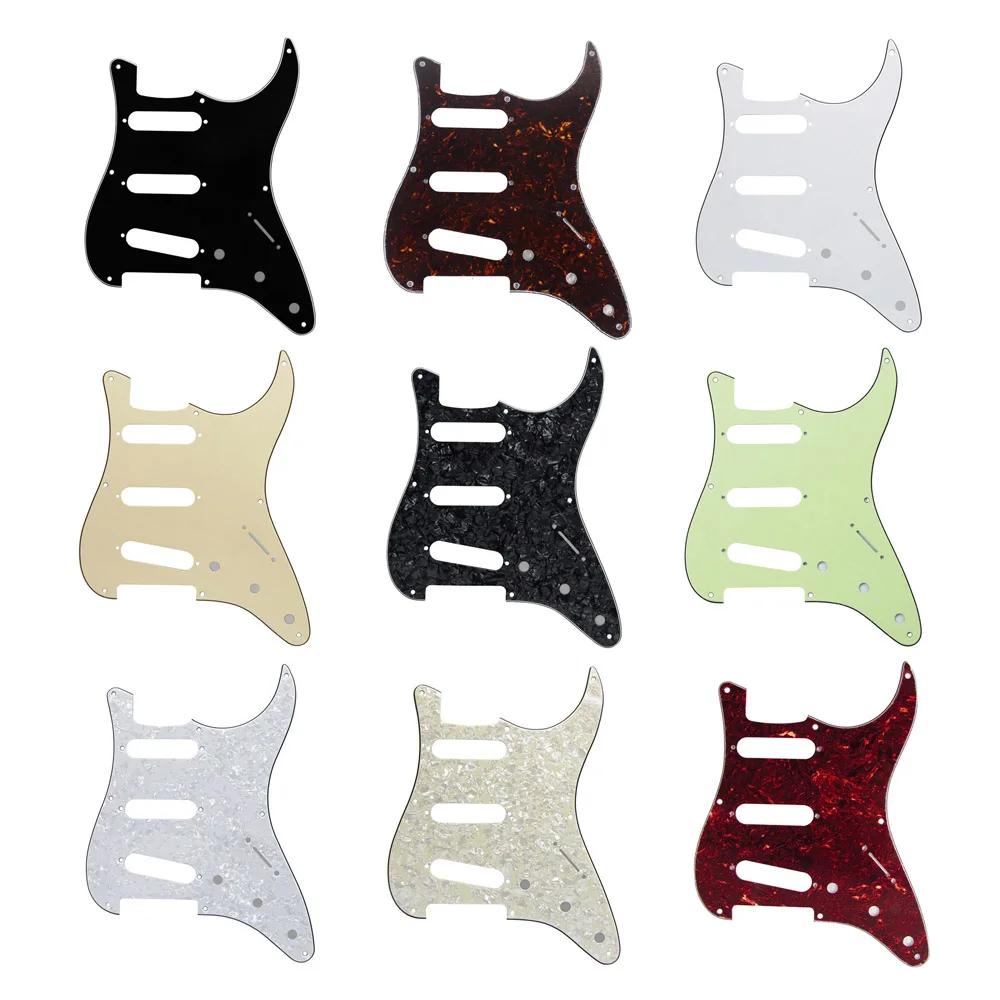 Piastra AntiGraffio Battipenna Perla Invecchiata SSS. Pickguard Per NS - Foto 9