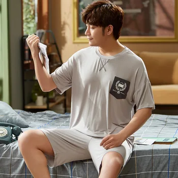 

Pajamas G81057 Pei Yan Men Summer Modal Fabric Solid Color Casual Homewear Set Home Wear
