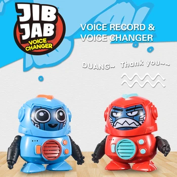 

Kids Gift Voice Recording Electric Robot Toy Movable Arm Battery Powered Face Change Interactive Talking Cartoon