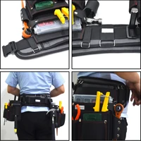 Tool Waist Belt Padded Nail Pocket Apron Padded Duty Heavy Adjustablefor DIY Electrician Carpenter Joiner Reducing Waist Weight 2