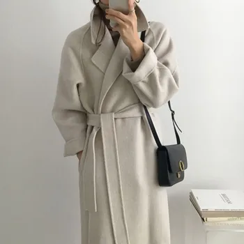 

South Korea French loose languid is lazy robe type restoring ancient ways with cloth coat coat color