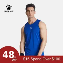 Kelme мужской спортивный тренировочный жилет без рукавов для бега и спортзала безрукавки 3881512