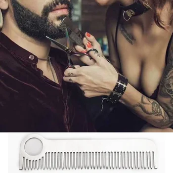 

1pcs High Strength EDC Stainless Steel Defense Tactical Combs Head Outdoor Comb Practical Can Be Anti Static Camping Travel