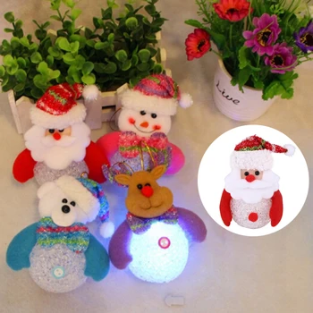 

2019 LED Night Light Santa Claus Decorations Night Light White+Red Tree for Lamp Drop Shipping
