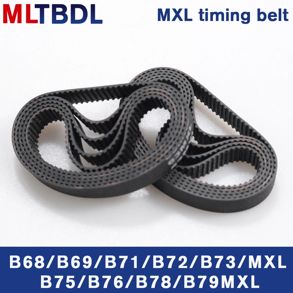 5/10 шт. MXL Ремень ГРМ B68 B69 B71 B72 B73 B75 B76 B78 B79 ширина 6/10 мм Резиновый синхронный ремень с