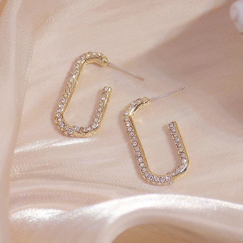 Hot Design Exquisite Super Shine Inlaid CZ Earring for Women Cubic Zirconia Temperament Stud Earrings Accessories Pendant Gift