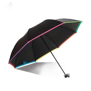 

Anti-UV Umbrella Rain Women Folding Black Men Parasol Girl Clear Umbrellas Sun Portable Boy Windproof Modis Chinese Brand Gift