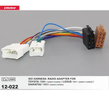 

DIN ISO Harness Adapter For Toyota Hilux/HiAce/Innova/Ipsum/iQ Car Factory Radio 16 Pins Male Cable Harness CU-ABS Plugs Wire