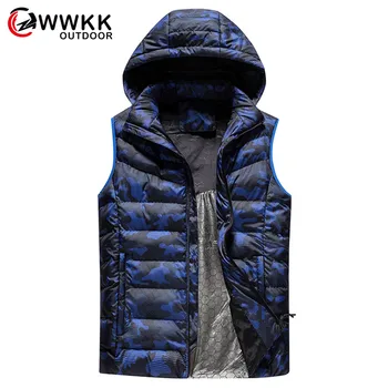 

WWKK Men's Waterproof Mountain/Camping/Trekking Outdoor Hooded Vest Camouflage Coats New Keep Warm Waistcoat Hunting Photography