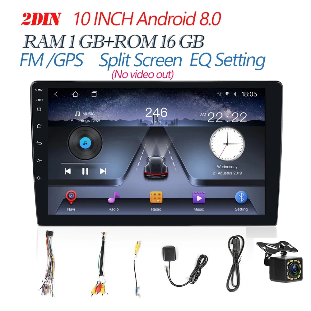 2din Car Radio 10″ Android Multimedia Player Gps Wifi Bluetooth Player