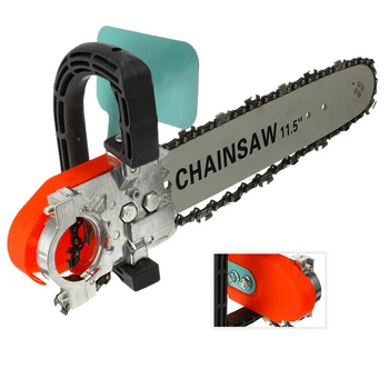 

11.5 Inch/39cm Woodworking Upgrade Electric Chainsaw Transfer Conversion Head Bracket For 100 DIY Angle Grinder Set