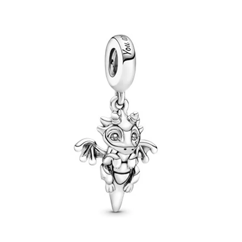 Подарок на Хэллоуин Череп русалка камбала мама лист корона diy бисера Подходит Pandora талисманы браслет S055 - Цвет: A2058