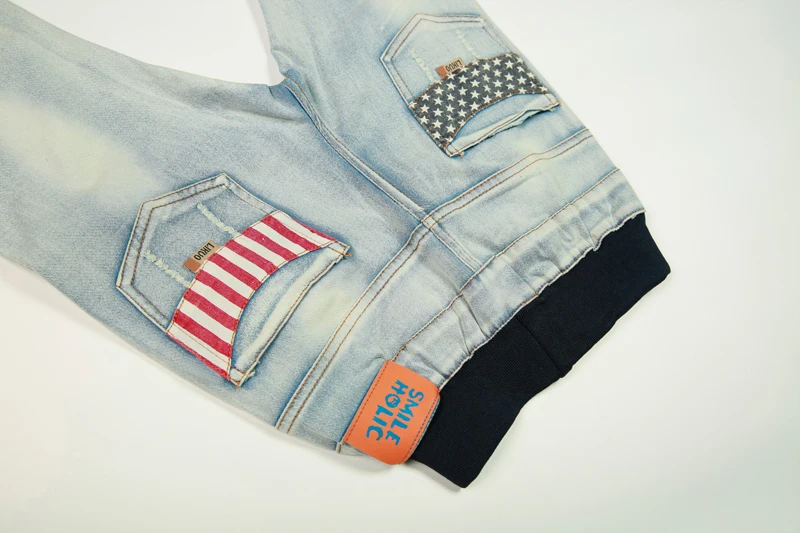 DIIMUU/модные джинсовые штаны для мальчиков Белые Повседневные длинные джинсы одежда для детей узкие брюки детская одежда для От 5 до 10 лет