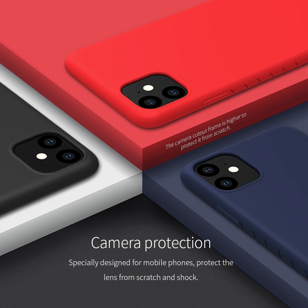 Nillkin ТПУ чехол для iPhone 11 силиконовая гладкая защитная задняя крышка мягкие цветные чехлы