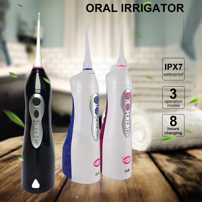 

IPX7 Waterproof Cordless Oral Irrigator Portable Irrigators Water Flosser Travel Massage Clean Flossing Dental Irrigator