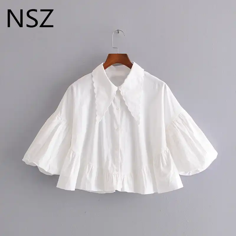 oversized ruffle top