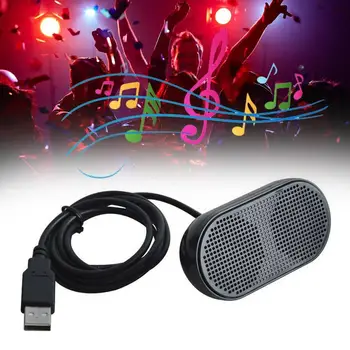

Portable USB Music Player Black Stereo Mini Speaker Unique For Notebook Laptop HK-5002 Lightweight Multimedia Loudspeaker