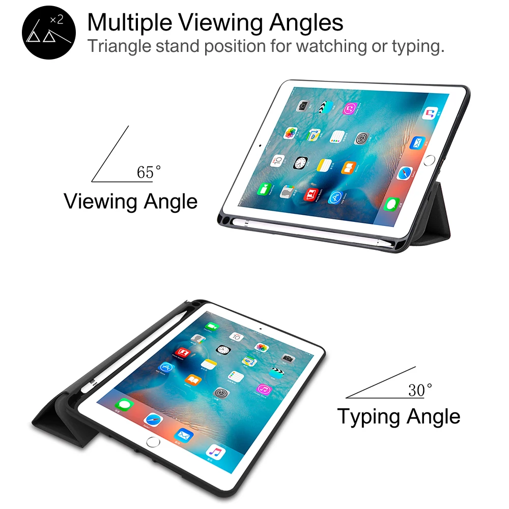 Чехол для планшета для ipad 9,7, силиконовый чехол для ipad 9,7, чехол из ТПУ с держателем для карандашей