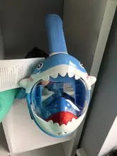 Máscara de buceo de dibujos animados para niños y niñas, máscara de esnórquel de cara completa, subacuática, antivaho, equipo de gafas de natación