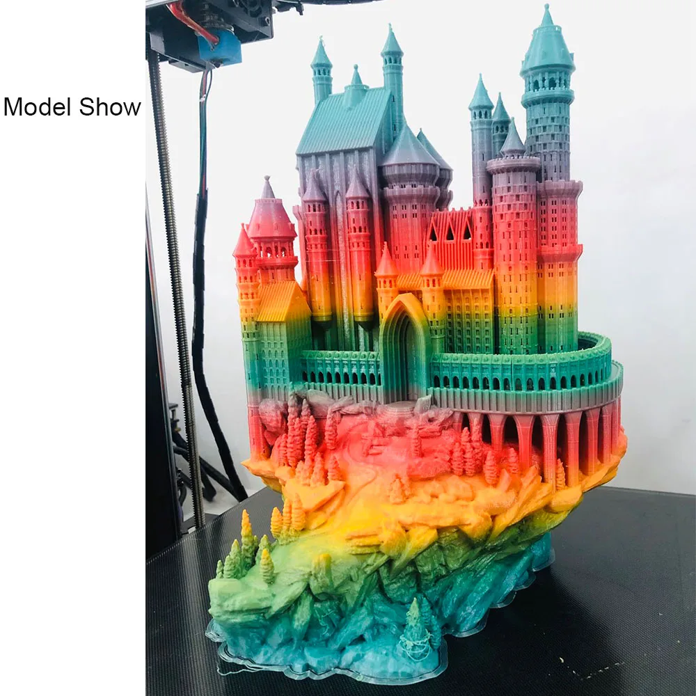 3D принтер ANYCUBIC Mega S i3 Up цветной сделай сам с цельнометаллической рамой высокая