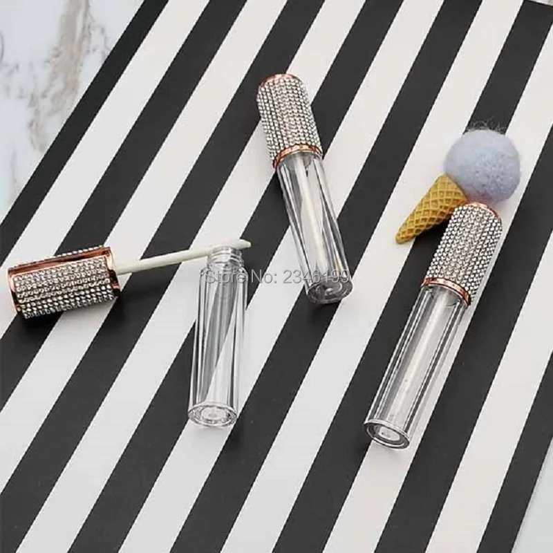 Empty Round Lip Gloss Tube High Grade Clear Plastic Lip Gloss