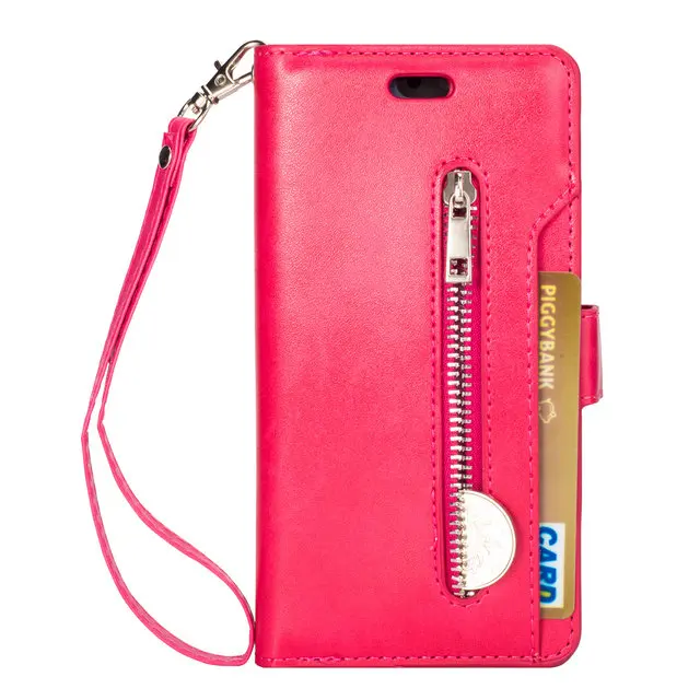 Rose red Для huawei P20Lite откидная крышка Funda huawei P20 Pro Чехол 360 Защитный кошелек на молнии многофункциональный для huawei P20 Lite чехол P20PRO - Цвет: Rose red