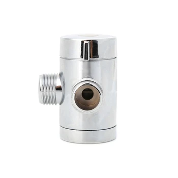 

G1/2" Three Head Function Switch Adapter Control Valve 3 Way Tee Connector Diverter Valve E65B