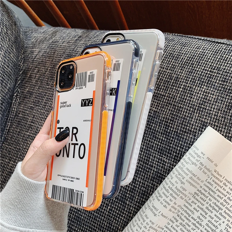 Чехол для телефона Kowkaka INS светильник билетный самолет для iPhone 11 Pro XS MAX XR X 8 7 6S 6plus прозрачный мягкий чехол из ТПУ