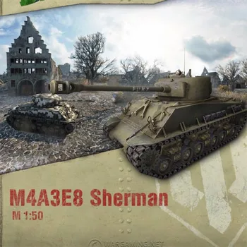 

Tank World Simple Version No. 02 M4A3E8 Tank Paper Model Handmade DIY